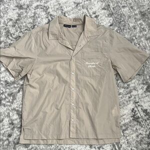 Standard Cloth Men's Casual Beige Button Down Shirt